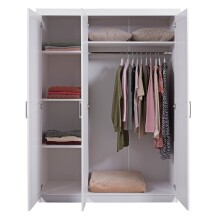Kleiderschrank >Magnus< (BxHxT 140 x 190 x 55 cm) in Weiss - 140x190x55 (BxHxT)