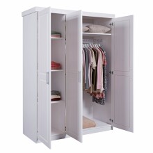 Kleiderschrank >Magnus< (BxHxT 140 x 190 x 55 cm) in Weiss - 140x190x55 (BxHxT)