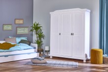 Kleiderschrank >Bastian< (BxHxT 150 x 180 x 56 cm) in Weiss - 150x180x56 (BxHxT)
