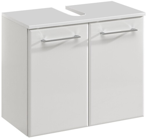 Waschbeckenunterschrank >Quickset 376< (BxHxT: 60x53x33 cm) in Weiß Hochglanz