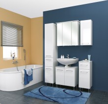 Waschbeckenunterschrank >Quickset 376< (BxHxT: 60x53x33 cm) in Weiß Hochglanz
