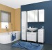 Waschbeckenunterschrank >Quickset 376< (BxHxT: 60x53x33 cm) in Weiß Hochglanz