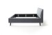 Polsterbett >Frieda< (LxB: 200x180 cm) in Ocean aus Stoff - 200x180cm (LxB)