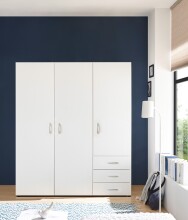 Kleiderschrank >Harry< ((BxHxT) 150x176x52 cm) in Weiß - 150x176x52cm (BxHxT)