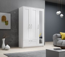 Kleiderschrank >Salias< in Weiß -...