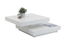 Couchtisch >BEN< in matt weiß aus Holzwerkstoff - 78x34x78cm (BxHxT)