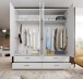 Kleiderschrank >Spazio< in Weiß - 183,1x198,6x48cm (BxHxT)
