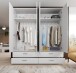 Kleiderschrank >Spazio< in Weiß - 183,1x198,6x48cm (BxHxT)
