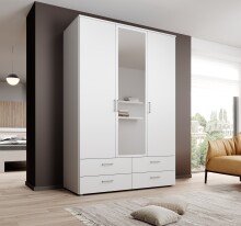 Kleiderschrank >Spazio< in Weiß -...