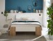 Bett >Lino< in Artisan Eiche / Weiß - 145x81x214cm (BxHxT)