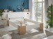 Bett >Lino< in Artisan Eiche / Weiß - 145x81x214cm (BxHxT)