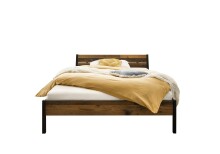 Bett >Marseille< in Old Style Dunkel - 146,4x73,4x215,6cm (BxHxT)