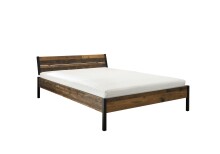 Bett >Marseille< in Old Style Dunkel - 146,4x73,4x215,6cm (BxHxT)