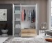 Kleiderschrank >Ivar< in Weiß Abs. Eiche Sonoma - 125x190x51cm (BxHxT)