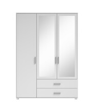 Kleiderschrank >Ivar< in Weiß - 125x190x51cm (BxHxT)