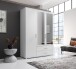 Kleiderschrank >Ivar< in Weiß - 125x190x51cm (BxHxT)