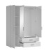 Kleiderschrank >Ivar< in Weiß - 125x190x51cm (BxHxT)