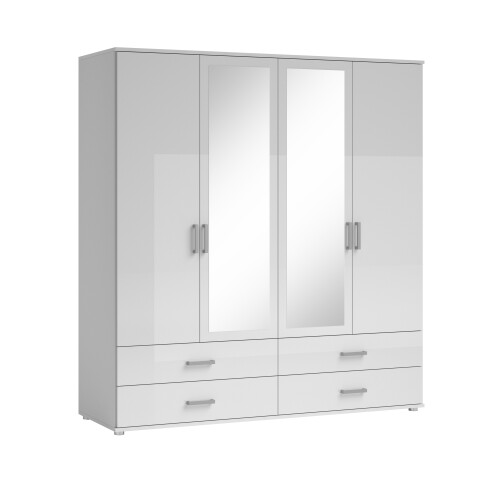 Kleiderschrank >Ivar< in Weiß - 180x190x51cm (BxHxT)