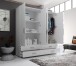 Kleiderschrank >Ivar< in Weiß - 180x190x51cm (BxHxT)
