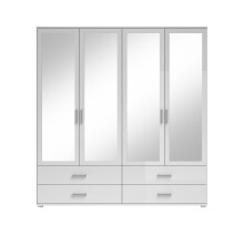 Kleiderschrank >Ivar< in Weiß - 180x190x51cm (BxHxT)