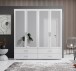 Kleiderschrank >Ivar< in Weiß - 180x190x51cm (BxHxT)