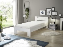 Bett >Cannes< in Weiß - 95x71x204cm (BxHxT)