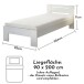 Bett >Cannes< in Weiß - 95x71x204cm (BxHxT)