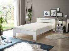 Bett >Cannes< in Weiß - 125x71x204cm (BxHxT)