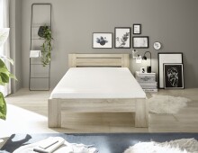 Bett >Cannes< in Eiche Sonoma - 125x71x204cm (BxHxT)