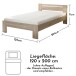 Bett >Cannes< in Eiche Sonoma - 125x71x204cm (BxHxT)