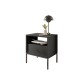 Nachtkommode >Ines< in Graphit - 53,6x56,2x39cm (BxHxT)
