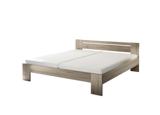 Bett >Cannes< in Eiche San Remo hell - 185x71x204cm (BxHxT)