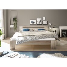 Bett >Cannes< in Eiche San Remo hell - 185x71x204cm (BxHxT)