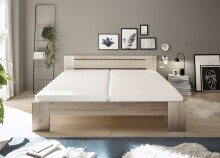 Bett >Cannes< in Eiche San Remo hell - 185x71x204cm (BxHxT)