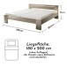 Bett >Cannes< in Eiche San Remo hell - 185x71x204cm (BxHxT)