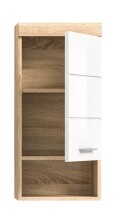 Wandhängeschrank >Lambada< in sonoma eiche hell/weiß - 37x79x24cm (BxHxT)