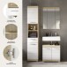 Badezimmer-Set >Lambada< in sonoma eiche hell/weiß - 112x191x34cm (BxHxT)