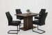 Esstisch >Ariana< in Oldwood/Schwarz aus Holzwerkstoff - 160x76x80cm (BxHxT)