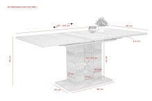 Kulissen-Esstisch >Helena< in San Remo Eiche - 220x76x90cm (BxHxT)