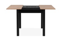 Esstisch >Coburg< ausziehbar 120cm, Artisan Eiche / schwarz - 80/120x76,5x80cm (BxHxT)