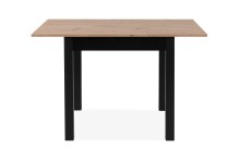 Esstisch >Coburg< ausziehbar 120cm, Artisan Eiche / schwarz - 80/120x76,5x80cm (BxHxT)