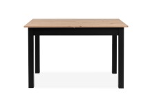 Esstisch >Coburg< ausziehbar 160cm, Artisan Eiche / Schwarz - 120/160x76,5x70cm (BxHxT)