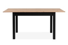 Esstisch >Coburg< ausziehbar 160cm, Artisan Eiche / Schwarz - 120/160x76,5x70cm (BxHxT)