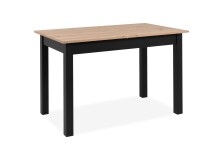 Esstisch >Coburg< ausziehbar 160cm, Artisan Eiche / Schwarz - 120/160x76,5x70cm (BxHxT)
