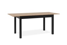 Esstisch >Coburg< ausziehbar 180cm, Artisan Eiche / Schwarz - 140/180x76,5x80 (BxHxT)