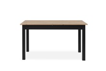 Esstisch >Coburg< ausziehbar 180cm, Artisan Eiche / Schwarz - 140/180x76,5x80 (BxHxT)
