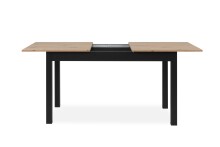 Esstisch >Coburg< ausziehbar 180cm, Artisan Eiche / Schwarz - 140/180x76,5x80 (BxHxT)