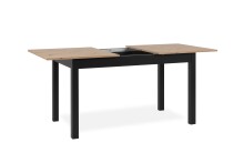 Esstisch >Coburg< ausziehbar 180cm, Artisan Eiche / Schwarz - 140/180x76,5x80 (BxHxT)