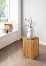 Hocker >KM-0660< in braun aus Wildeiche massiv...