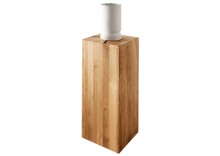 Hocker >KM-0660< in braun aus Wildeiche massiv...